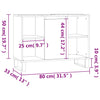 Schwarzer Badezimmerschrank Vlahita 80x33x60cm (Holz)