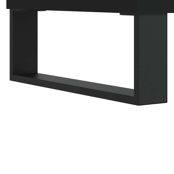 Schwarzer Badezimmerschrank Vlahita 80x33x60cm (Holz)