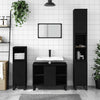 Schwarzer Badezimmerschrank Vlahita 80x33x60cm (Holz)