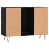Badezimmerschrank Merlo, schwarz, 80x33x60cm (Holz)