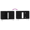 Badezimmerschrank Merlo, schwarz, 80x33x60cm (Holz)