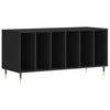 Schwarzer Schallplatten-Aufbewahrungsschrank Ionelica 100x38x48cm (Holz)