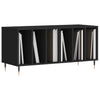 Schwarzer Schallplatten-Aufbewahrungsschrank Ionelica 100x38x48cm (Holz)