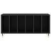 Schwarzer Schallplatten-Aufbewahrungsschrank Ionelica 100x38x48cm (Holz)