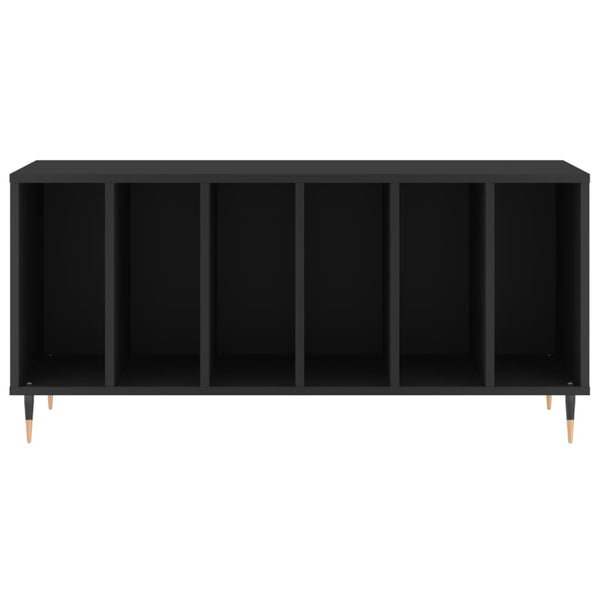 Schwarzer Schallplatten-Aufbewahrungsschrank Ionelica 100x38x48cm (Holz)