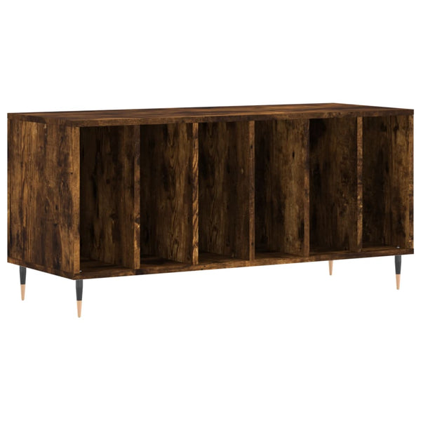 Räuchereiche Schallplatten-Aufbewahrungsschrank Ionelica 100x38x48cm (Holz)