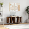 Räuchereiche Schallplatten-Aufbewahrungsschrank Ionelica 100x38x48cm (Holz)
