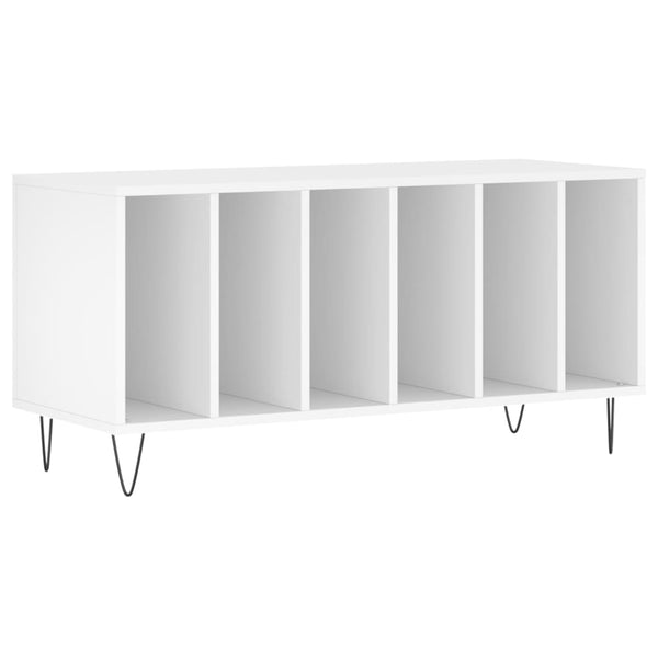 Valkoinen lp-levyjen säilytyskaappi Dide 100x38x48cm (puinen)