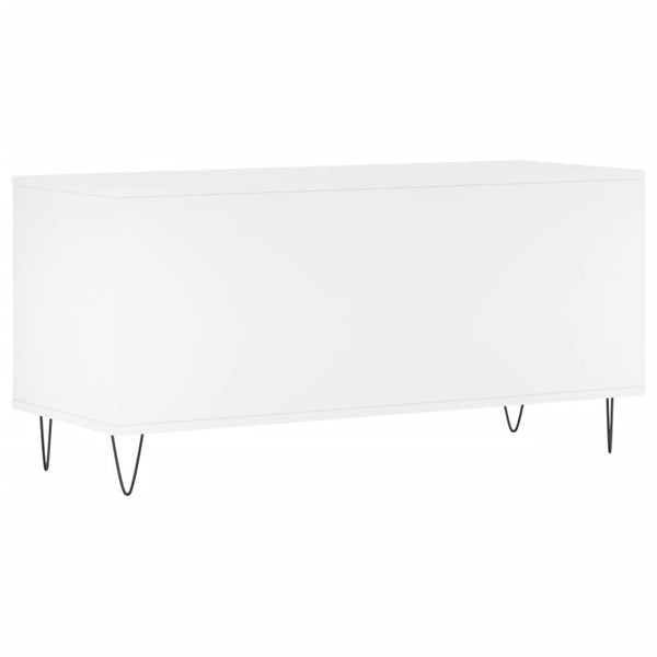 Valkoinen lp-levyjen säilytyskaappi Dide 100x38x48cm (puinen)