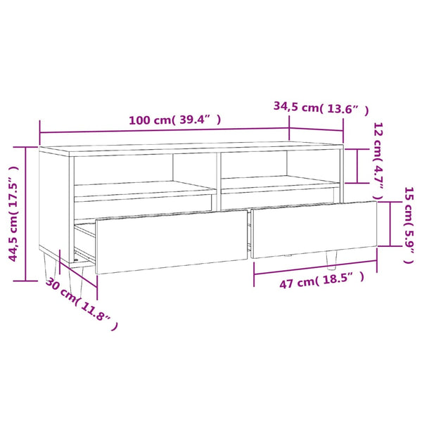 Savutammi tv-taso Rozmaria 100x34,5x44,5cm (puinen)