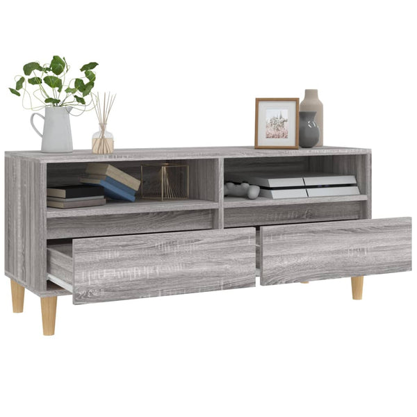 Graues TV-Möbel Rozmaria 100x34,5x44,5cm (Holz)