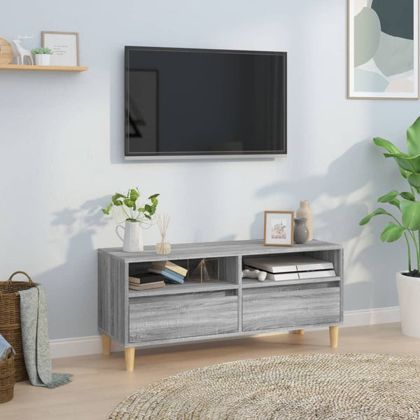 Graues TV-Möbel Rozmaria 100x34,5x44,5cm (Holz)