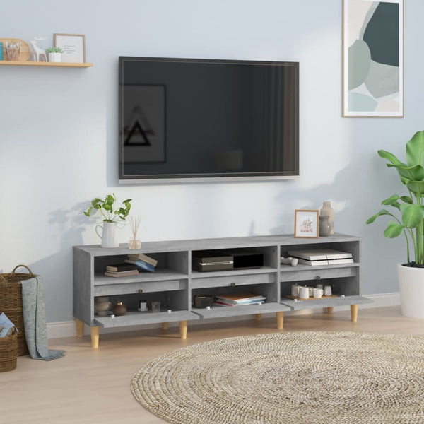 Betoninharmaa tv-taso Rozmaria 150x30x44,5cm (puinen)