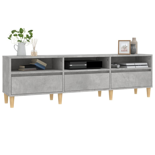 Betoninharmaa tv-taso Rozmaria 150x30x44,5cm (puinen)