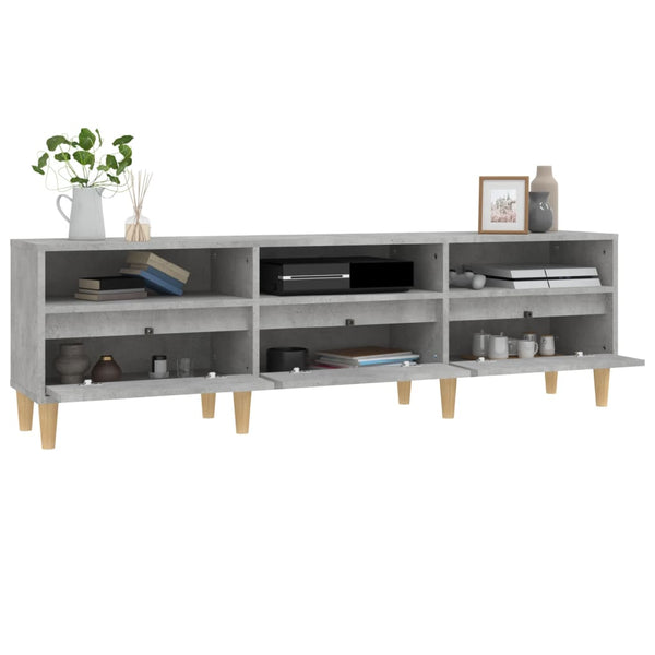 Betoninharmaa tv-taso Rozmaria 150x30x44,5cm (puinen)