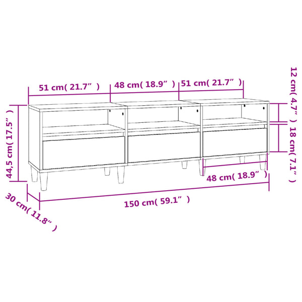 Savutammi tv-taso Rozmaria 150x30x44,5cm (puinen)