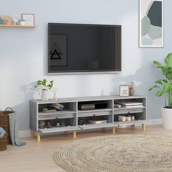 Harmaa tv-taso Rozmaria 150x30x44,5cm (puinen)
