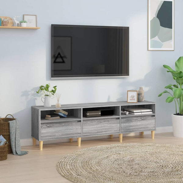 Harmaa tv-taso Rozmaria 150x30x44,5cm (puinen)