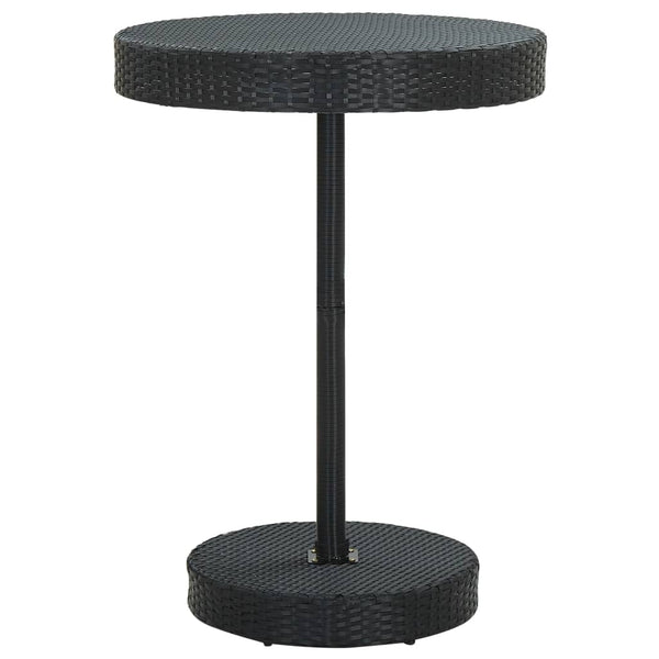 Stetenco Gartenbar-Set, 5-teilig, schwarz (Polyrattan/Akazienholz)