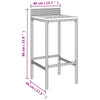 Stetenco Gartenbar-Set, 5-teilig, schwarz (Polyrattan/Akazienholz)