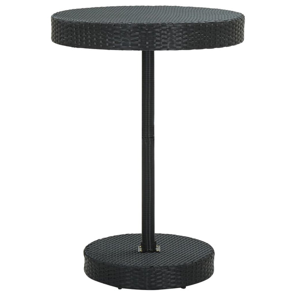 Schwarzes Musat Outdoor-Bar-Set (5-teilig, Polyrattan/Akazienholz)