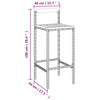 Schwarzes Musat Outdoor-Bar-Set (5-teilig, Polyrattan/Akazienholz)