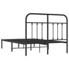 Schwarzer Metallbettrahmen mit Kopfteil Honorina 120x190cm