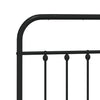 Schwarzes Metallbettgestell mit Kopfteil Honorina 140x190cm