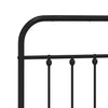 Schwarzes Metallbettgestell mit Kopfteilen Honorina 120x190cm