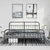 Schwarzes Metallbettgestell mit Kopfteil Honorina 183x213cm