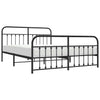 Schwarzes Metallbettgestell mit Kopfteil Honorina 183x213cm