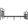 Schwarzes Metallbettgestell mit Kopfteil Honorina 183x213cm