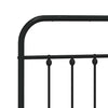 Schwarzes Metallbettgestell mit Kopfteil Honorina 183x213cm