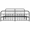 Schwarzes Metallbettgestell mit Kopfteil Honorina 200x200cm