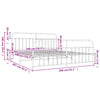 Schwarzes Metallbettgestell mit Kopfteil Honorina 200x200cm