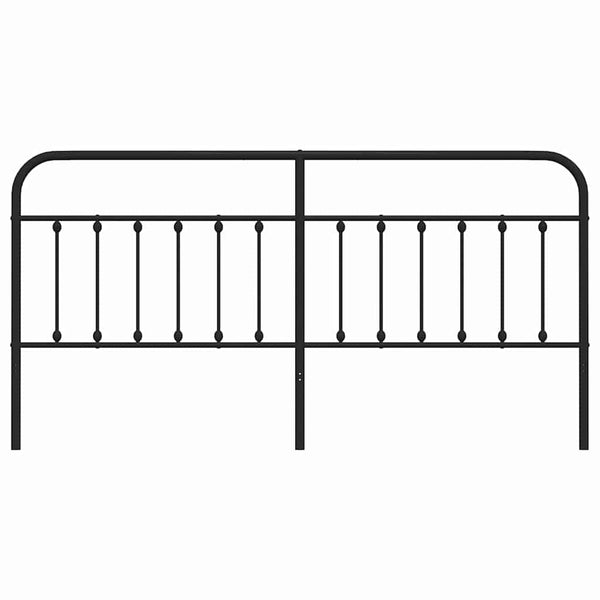 Schwarzes Kopfteil aus Metall Mueser 193 cm