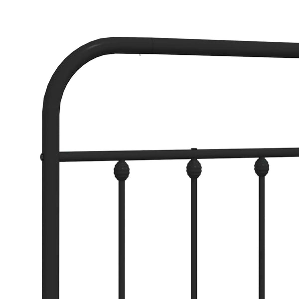 Schwarzes Kopfteil aus Metall Mueser 193 cm