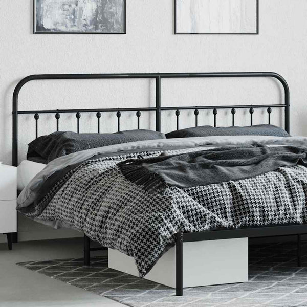 Schwarzes Metallbettkopfteil Mueser 200cm