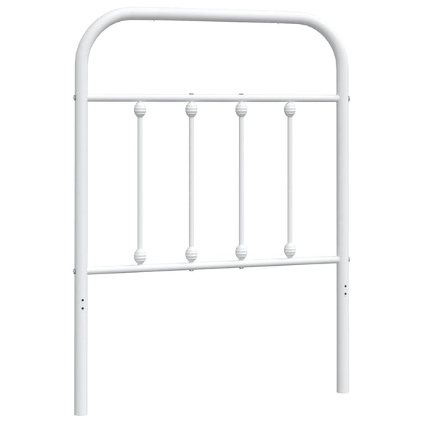 Weißes Kopfteil aus Metall Mueser 75cm