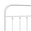 Weißes Kopfteil aus Metall Mueser 75cm