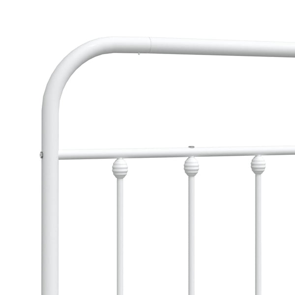 Weißes Kopfteil aus Metall Mueser 75cm