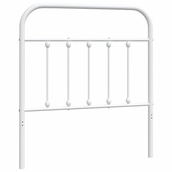Valkoinen metallinen sängynpääty Mueser 80cm