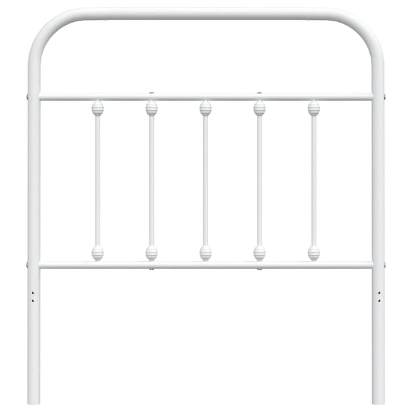 Valkoinen metallinen sängynpääty Mueser 80cm
