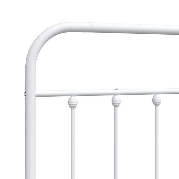 Weißes Kopfteil aus Metall Mueser 90cm