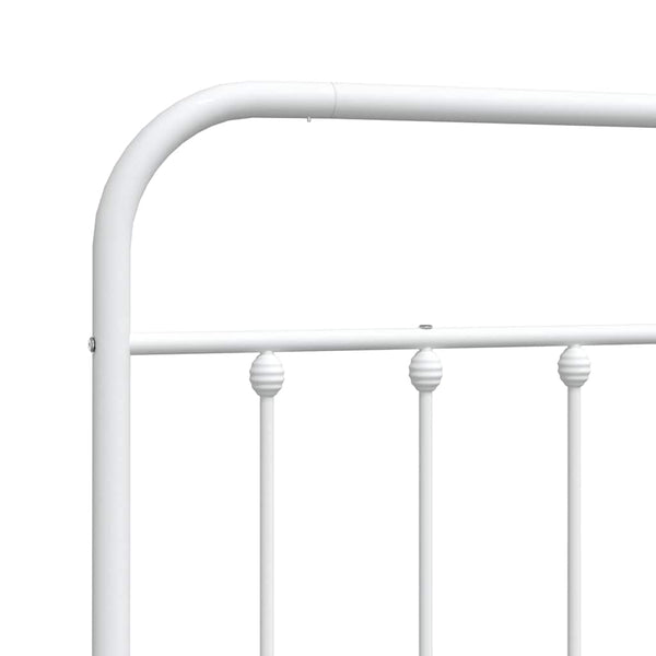 Weißes Bettkopfteil aus Metall Mueser 120 cm