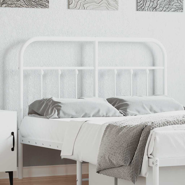 Weißes Bettkopfteil aus Metall Mueser 120 cm