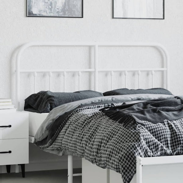 Valkoinen metallinen sängynpääty Mueser 135cm