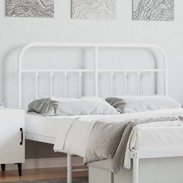 Valkoinen metallinen sängynpääty Mueser 135cm
