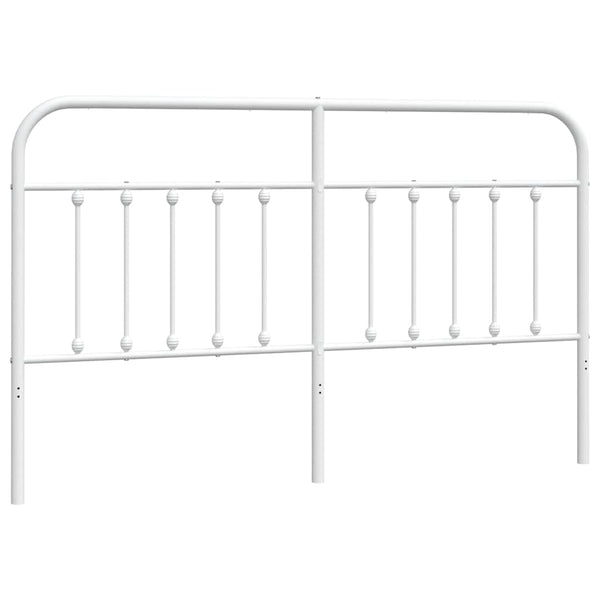 Weißes Kopfteil Mueser aus Metall, 160 cm