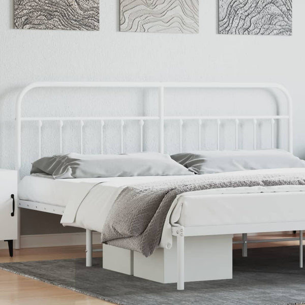 Weißes Kopfteil aus Metall Mueser 200cm